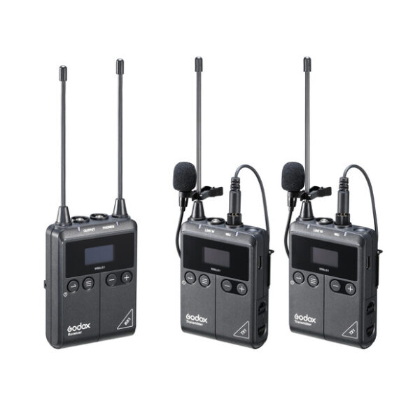 Godox WMicS1-Kit2 - UHF Kit Ασύρματου μικροφώνου πέτου (2Tx + 1Rx)